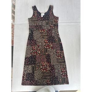 Coldwater Creek Patchwork Floral Midi Dress Cottagecore Goblincore Grandma G